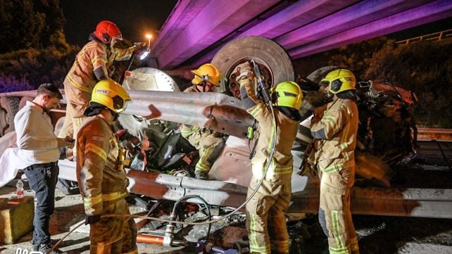 זירת התאונה ליד בן שמן צילום: קובי ריכטר, כבאות והצלה לישראל זירת התאונה ליד בן שמן צילום: קובי ריכטר, כבאות והצלה לישראל