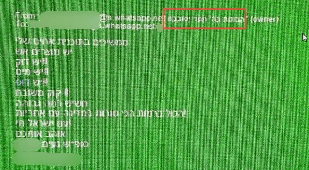 "הבוטח בהשם" | ההתכתבות בוואטסאפ (דוברות המשטרה)