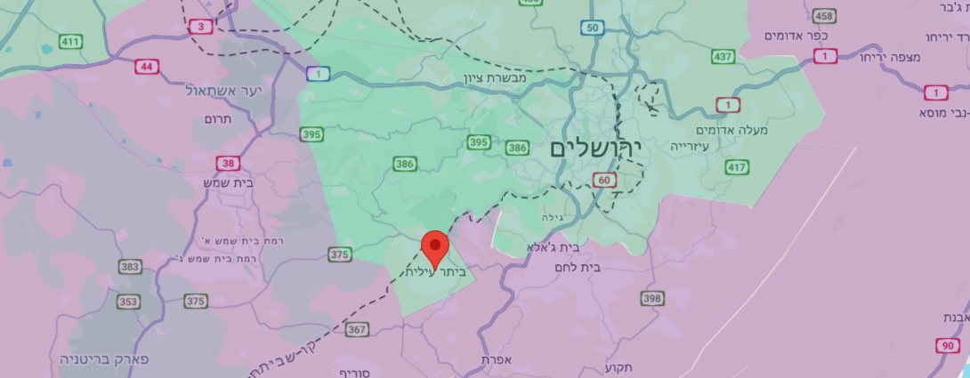 המפה של משרד התחבורה