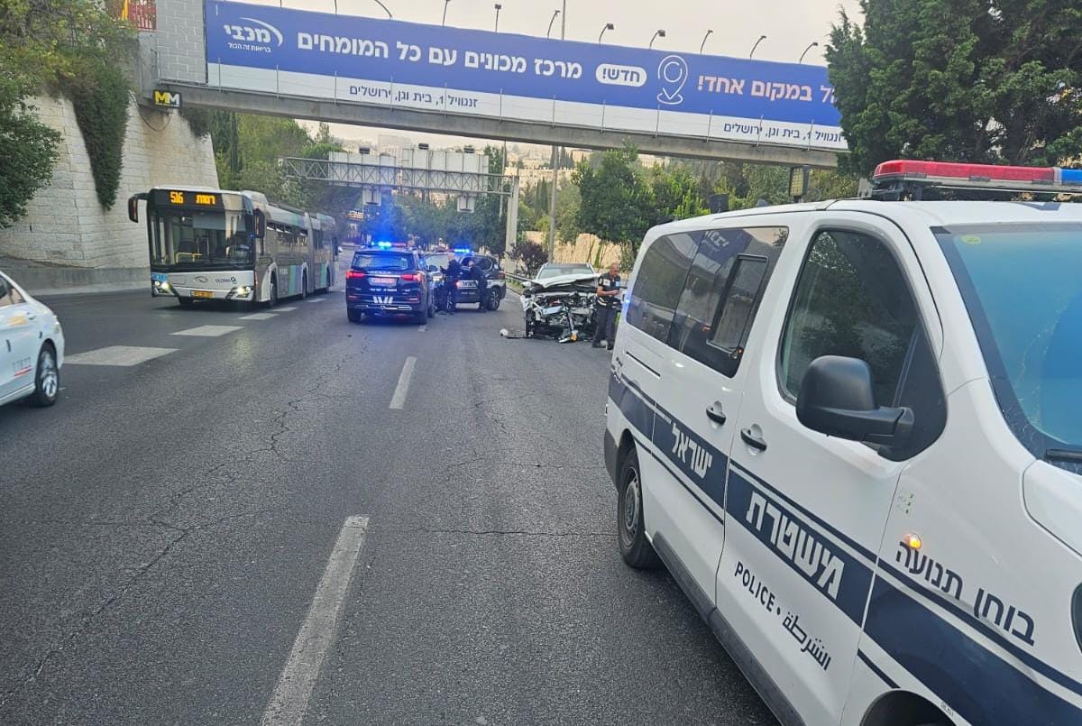 זירת התאונה | דוברות המשטרה זירת התאונה | דוברות המשטרה