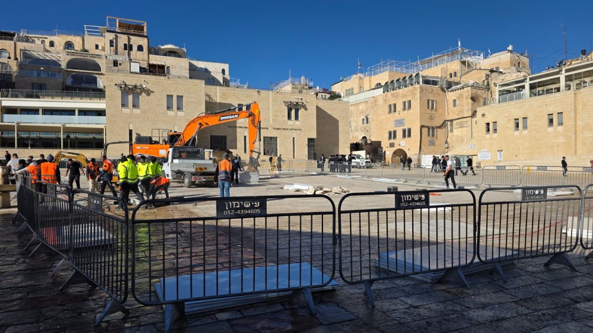 העבודות בכותל | דוברות הקרן למורשת הכותל