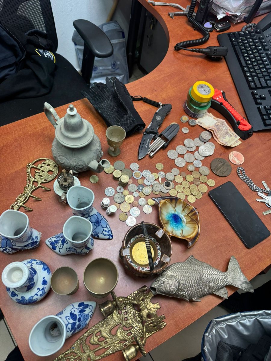 חלק מהרכוש הגנוב והעתיקות | דוברות המשטרה