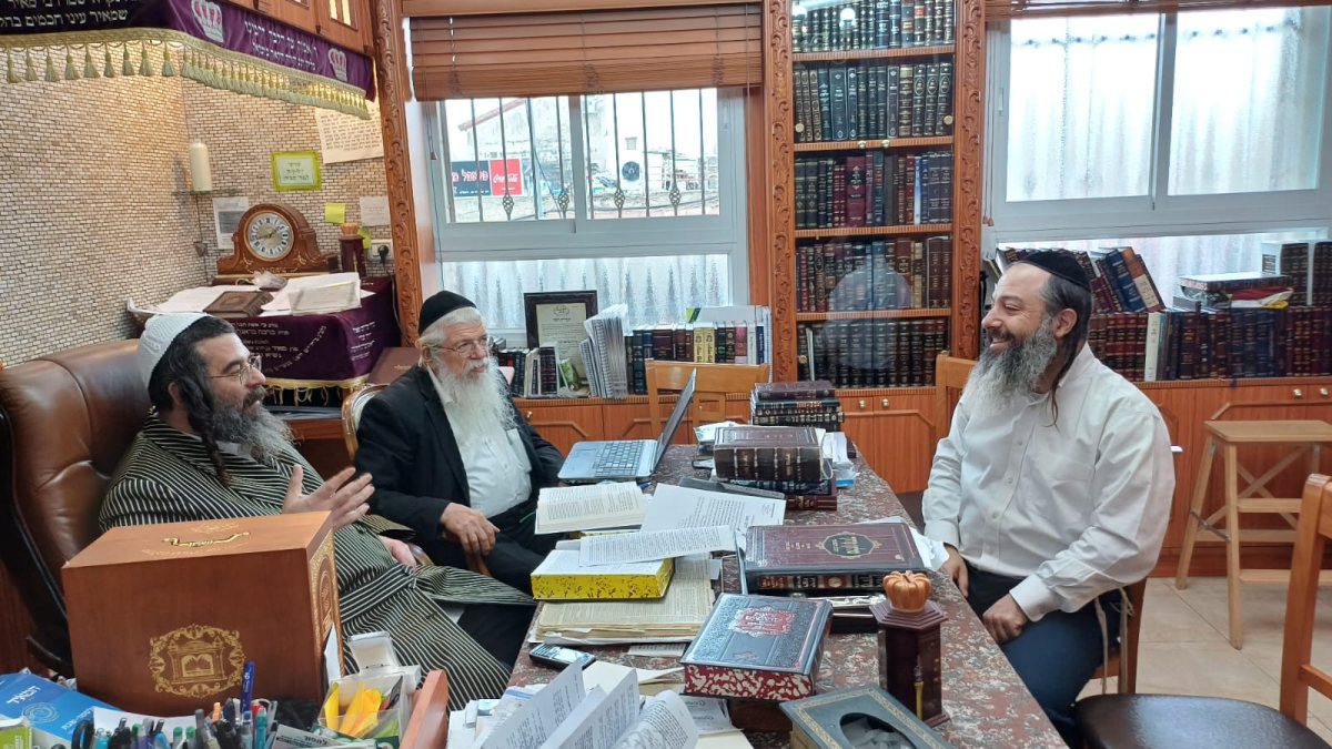 פרופ' אהרון אלון עם הגאון רבי משה ברנסדורפר