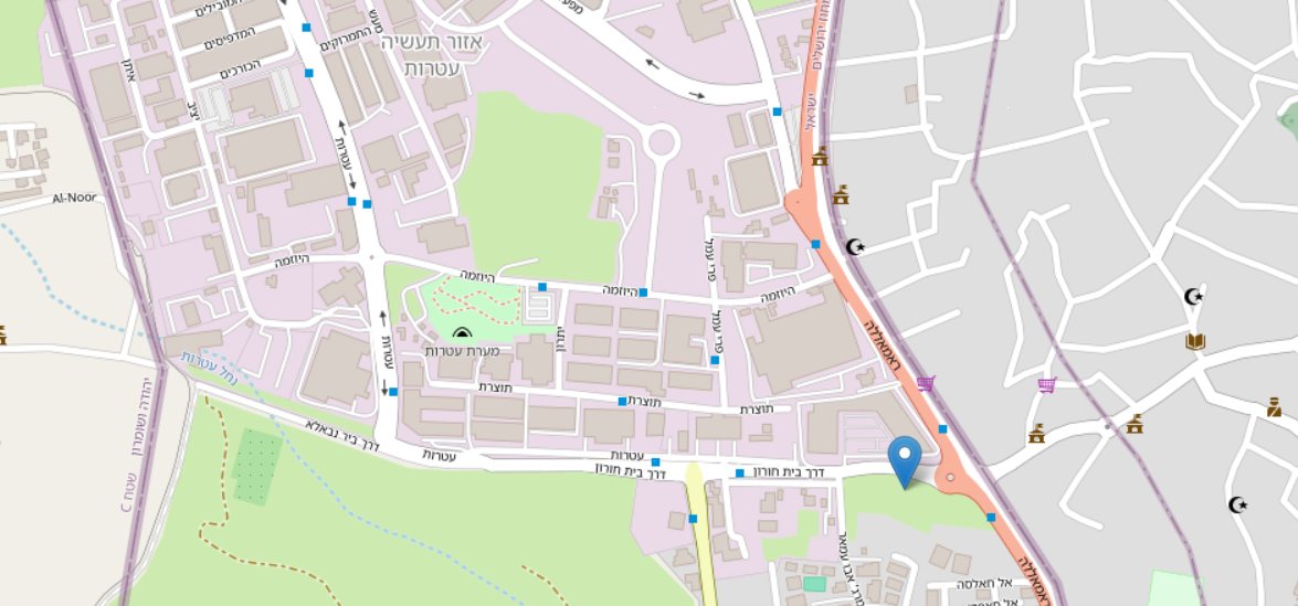 ליד עטרות ובית חנינא | מפת הפרויקט