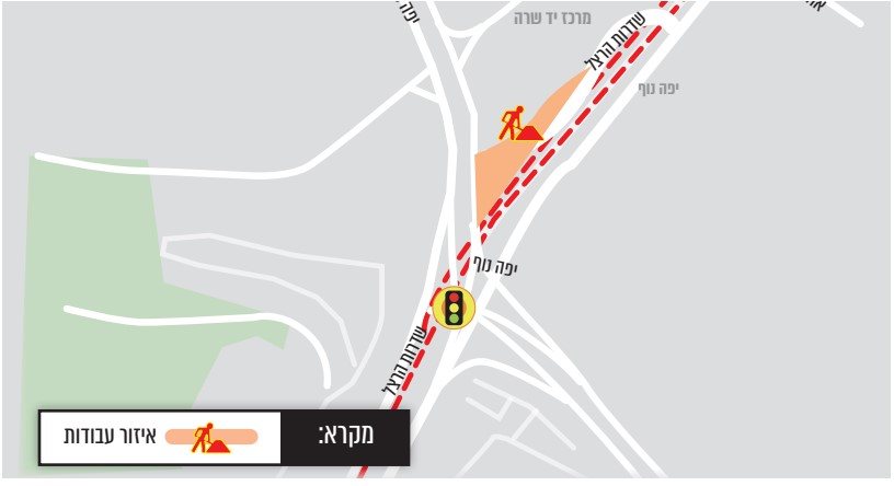 מפת העבודות | צילום: אגף הסברה חברת מוריה
