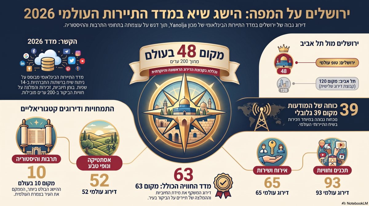 ירושלים במדד העולמי | עיבוד: ירושלים החרדית