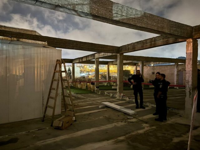 זירת תאונת העבודה בתלפיות. צילום: דוברות המשטרה