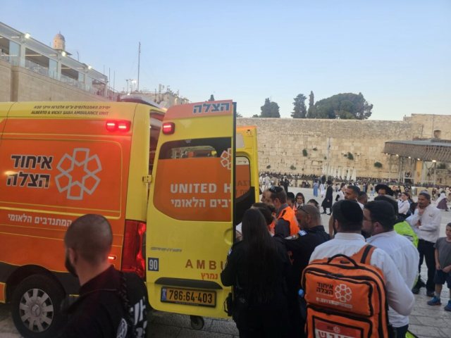 זירת האירוע בכותל | איחוד הצלה