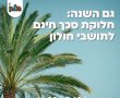 חלוקת ענפי דקלים לתושבי חולון לקראת חג סוכות 