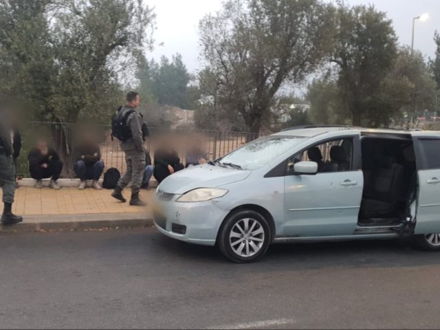 לכידת השב"חים. צילום: דוברות המשטרה