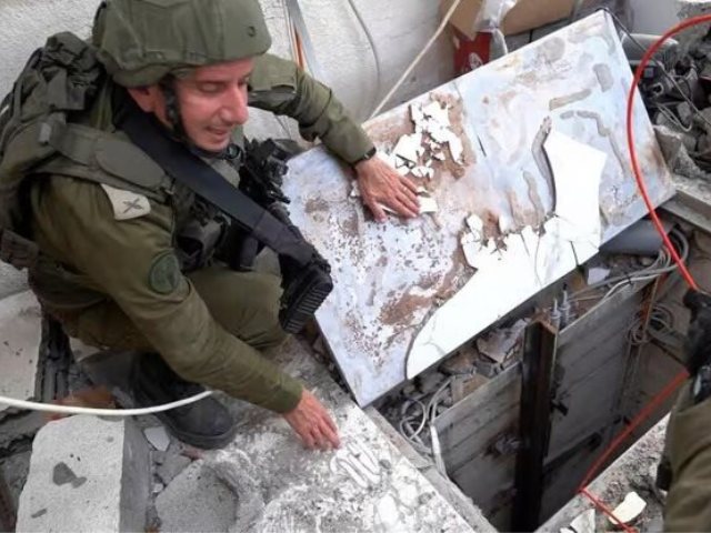 חשיפת מנהרה בעזה. צילום: דובר צה"ל