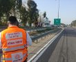 כביש 40 סמוך לניר בנים נחסם לתנועה עקב אוטובוס שעולה באש