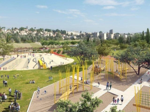 הדמיית פארק האסבסטונים (צילום הדמיה: חברת ברוק הדמיות-באדיבות הרשות לפיתוח ירושלים)