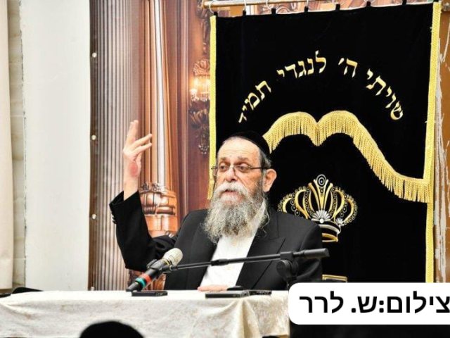 הגרי"ב שרייבר בכנס. שוקי לרר