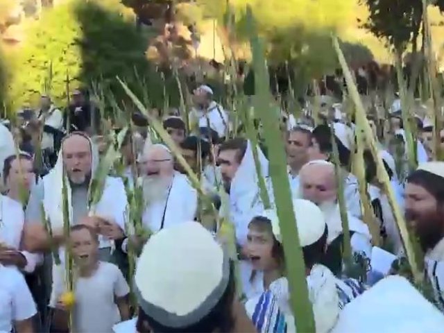 תפילת חג הסוכות עם הרב שמואל אליהו. פרסום לפי סעיף 27א לחוק זכויות יוצרים