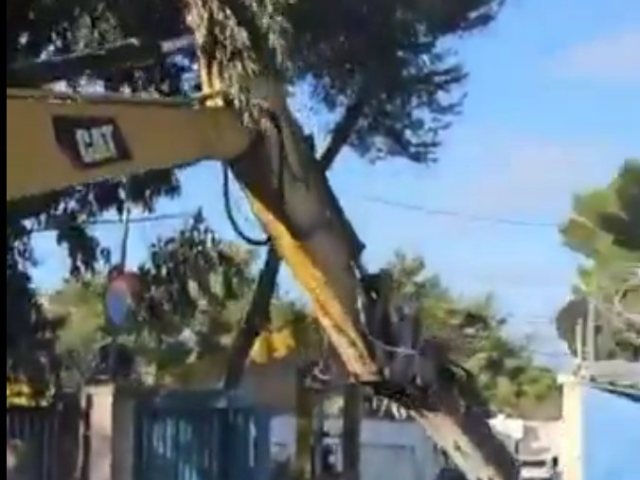 כלי הנדסה כבדים במתחם אונרא | לך ירושלים