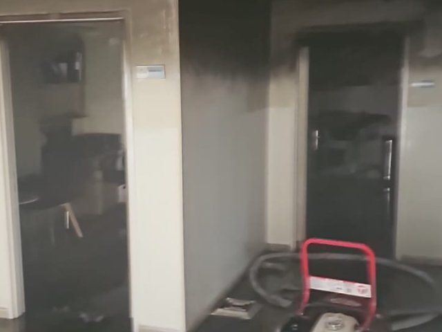 נזקי השריפה במוסד | כבאות והצלה